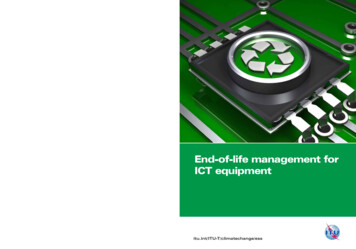 End Of Life Management For ICT Equipment - ITU