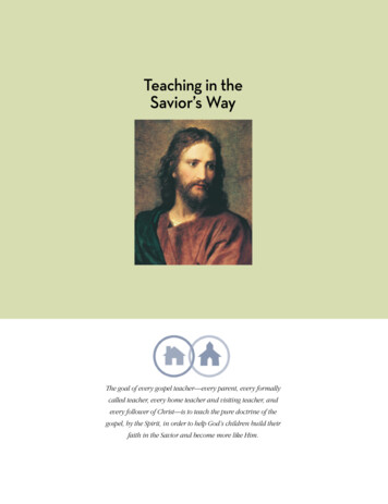 Teaching In The Savior's Way - The Church Of Jesus Christ Of Latter .