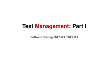 Test Management: Part I - UiO