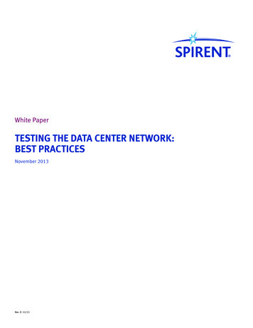 TESTING THE DATA CENTER NETWORK: BEST PRACTICES - Infopoint Security