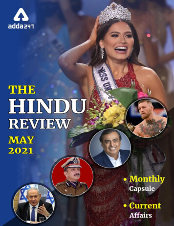 The Monthly Hindu Review Current Affairs May 2021 - Adda247