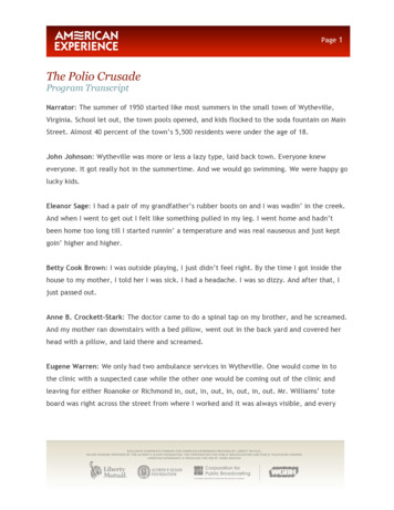The Polio Crusade - Www-tc.pbs 