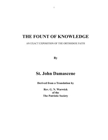 The Fount Of Knowledge - Gotiska Kyrkan Av De Sanna Ortodoxt Kristna