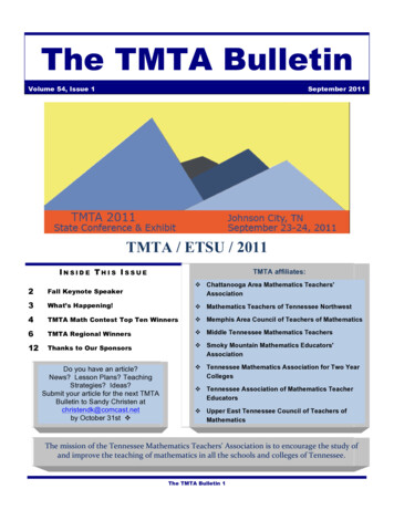 Tmta Bulletin Sept2011 - WildApricot