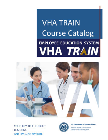 VHA TRAIN Course Catalog - Veterans Affairs