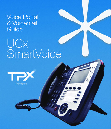 Voice Portal & Voicemail Guide UCx SmartVoice - TPx