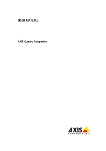 AXIS Camera Companion User Manual - Darwinsystem 