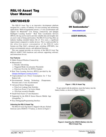 UM70049 - RSL10 Asset Tag User Manual - Onsemi