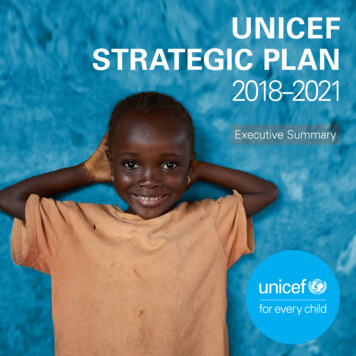 Unicef Strategic Plan 2018-2021