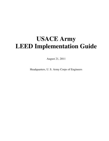 USACE Army LEED Implementation Guide
