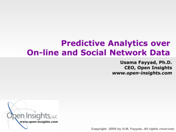 Predictive Analytics Over On-line And Social Network Data