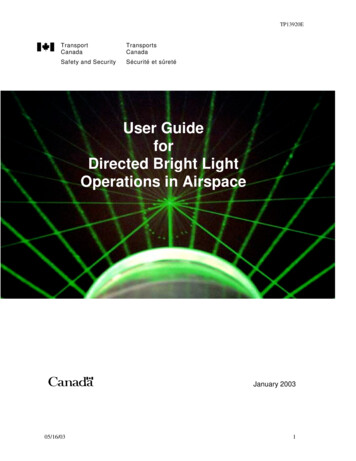 User Guide For Directed Bright Light Operations In Airspace