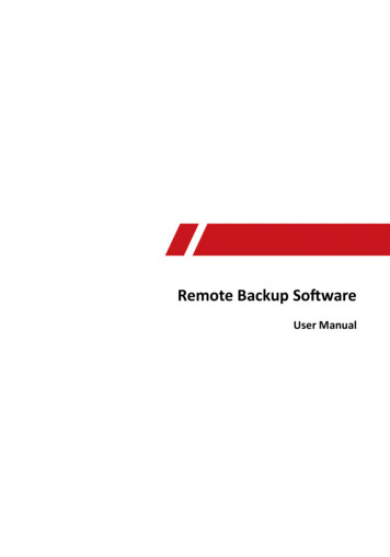 Remote Backup Software