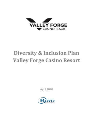 Diversity & Inclusion Plan Valley Forge Casino Resort - PA.Gov