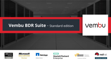 Vembu Extends Support To Vembu BDR Suite Standard Edition Vembu V4