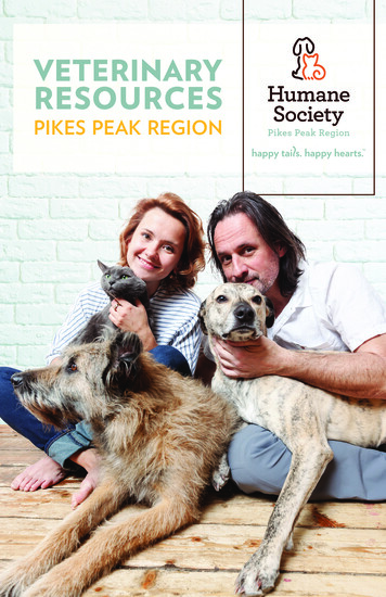 VETERINARY RESOURCES - Humane Society Of The Pikes Peak Region