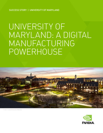 University Of Maryland: A Digital Manufacturing Powerhouse