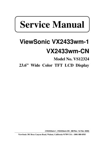 ViewSonic VX2433wm-1 VX2433wm-CN - ESpec