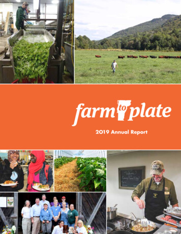 2O19 Annual Report - Vtfarmtoplate 