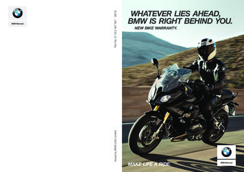 WHATEVER LIES AHEAD, Part No. 01 29 2 467 567 08 . - Home Motorcycles