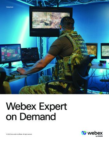 Webex Expert On Demand - Webex By Cisco