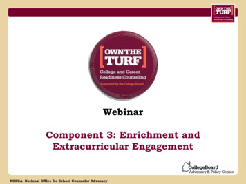 Webinar Component 3: Enrichment And Extracurricular Engagement