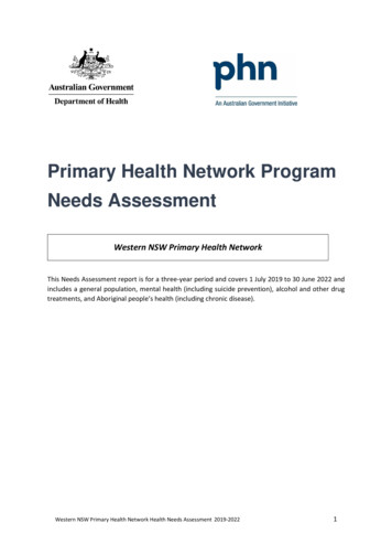 Primary Health Network Program Needs Assessment