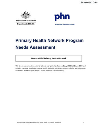 Primary Health NetworkProgram Needs Assessment