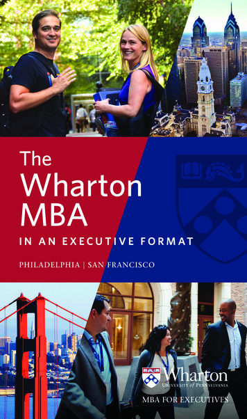 The Wharton MBA - Wharton Executive MBA