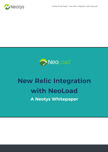 New Relic Integration With NeoLoad - Neotys