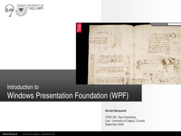 Introduction To Windows Presentation Foundation (WPF)