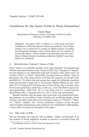 Candidates For The Game Of Life In Three Dimensions - Wolfram