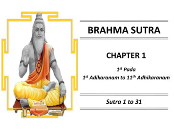 BRAHMA SUTRA - Vedanta Students