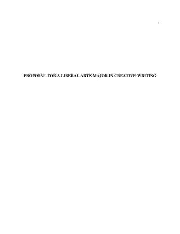 PROPOSAL FOR A LIBERAL ARTS MAJOR IN CREATIVE WRITING - Oakland University