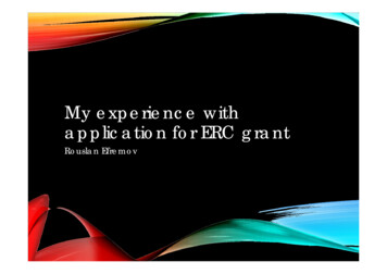 My Experience With Application For ERC Grant - F.R.S.-FNRS
