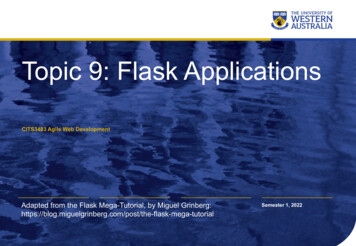 Topic 9: Flask Applications - University Of Western Australia