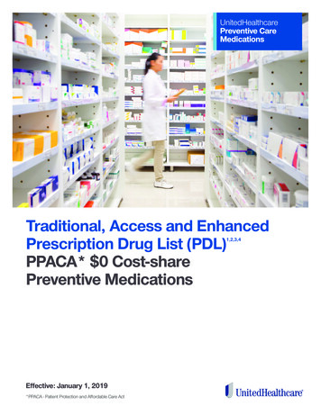 Traditional, Access And Enhanced Prescription Drug List (PDL . - Myuhc