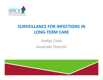 SURVEILLANCE FOR INFECTIONS IN LONG‐TERM CARE - Statewide Program For .