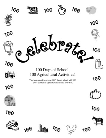100 Days Of School, 100 Agricultural Activities - IAITC Home