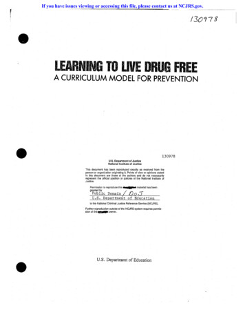 LEARNING TO LIVE DRUG FREE - Office Of Justice Programs