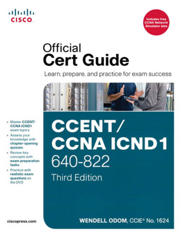 CCENT/CCNA ICND1 640-822 Official Cert Guide - Pearsoncmg 
