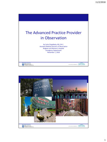 The Advanced Practice Provider In Observation - Michigan College Of .