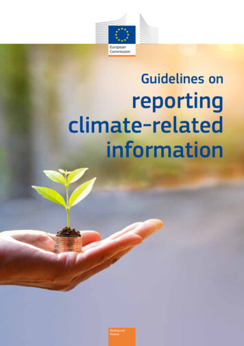 Guidelines On Reporting Climate-related Information