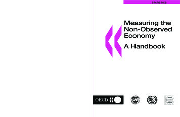 Measurement Of The Non-Obverved Economy: A Handbook - OECD