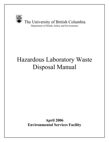 Hazardous Laboratory Waste Disposal Manual