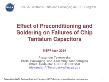 Effect Of Preconditioning And Soldering On Failures Of Chip Tantalum .
