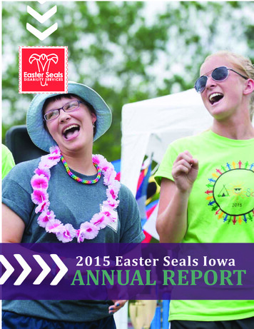 2015 Easter Seals Iowa ANNUAL REPORT