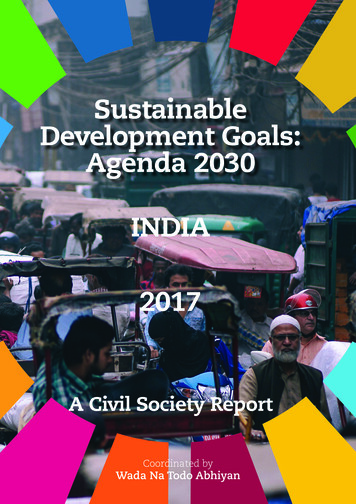 Sustainable Development Goals: Agenda 2030 INDIA - Social Watch