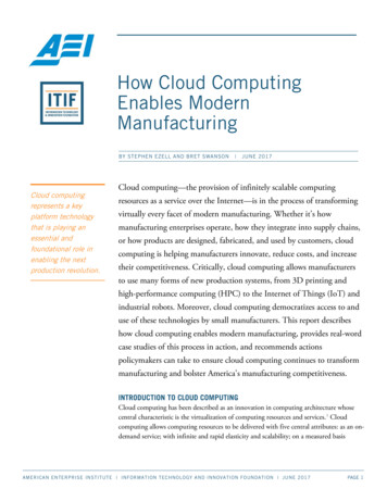 How Cloud Computing Enables Modern Manufacturing