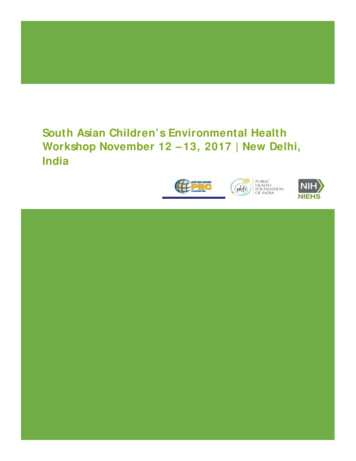 South Asian Children's Environmental Health Workshop